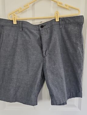 2/$15 Dockers Men's Chambray Gray-Blue Flat-Front Shorts